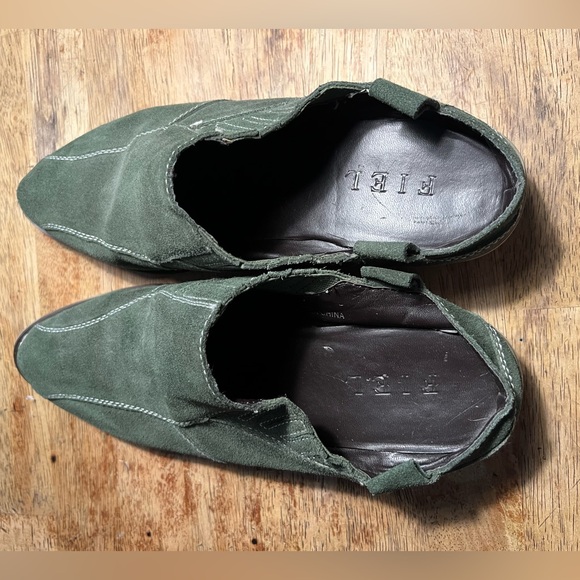 Sundance Catalog Fiel Beatrice Slides Mule Clog Bootie Olive Green Size 10 - Picture 14 of 15